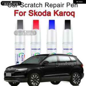 SKODA KAROQ リフィニッシュ ペン グレイシャー ホワイト KROC REPARTS スペシャルな自動車用品
