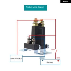 12V 500A リレーカースタートスイッチデュアルバッテリーアイソレータリレースタートオン/オフ 4ピン 500A 12V 電源スイッチ