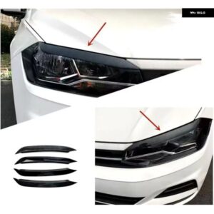 2個 ヘッドライト アイブロウカバー トリム VW ポロ 2019-22 車 外装 スタイリング アクセサリー
