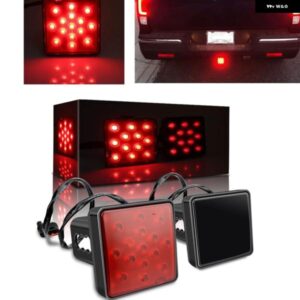 15LED リア バンパー 牽引フックトレーラーカバー ブレーキライト ピックアップ トラック テールホールヒッチトラクション信号ストロボストップランプ 電球