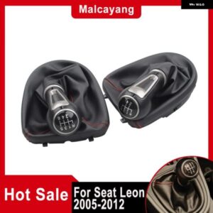 5/6スピード マニュアル ギアスティック シフト レバースティックノブレザー ブーツ シートレオン 2005-09-2012