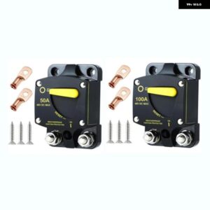 マリンサーキット ブレーカー 手動リセットスイッチ ボタン でリセット可能 ボートトローリング RV ヨット 12V - 48V DC