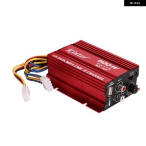 KINTER カー オーディオ アンプ 12V ケーブル 2 チャンネルミニ ステレオ アンプアンプサブウーファー USBポート MP3 カー オーディオ アンプ