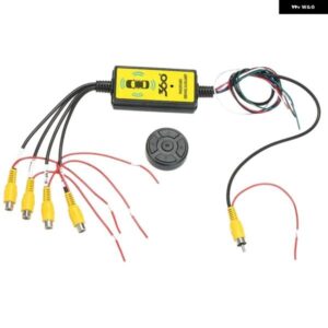 4TO1 車用パノラマ360度 カメラ ビデオリバーススイッチ ボックス 車用 ブラインド スポット カメラ ビデオスイッチ ボックス ワイヤレス リモコン