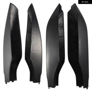 4個 ブラック ABS 車用ルーフラックカバー レールエンドシェル トヨタ プラド FJ150 2010-2019