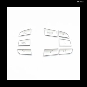 7PCS 車用 ステアリングホイール ボタン スイッチカバー トリム BMW 1 2 3 4 5 7シリーズ GT3 GT5 X3 X5 X6 F10 F20 F30 E70 ローマッチ