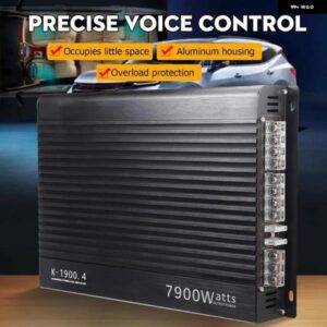 12V 7900W カーアンプ 4チャンネル パワフル カー オーディオ サブウーファー アルミ製 車載パワー ステレオ アンプ カーサウンドアンプ
