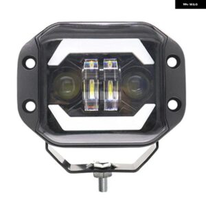 5インチ車用LED作業灯エンジェルアイスクエアスポットライトフロント バンパー メッシュ フォグランプ ラングラー に適合