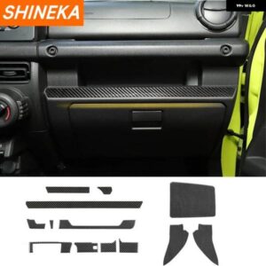 インテリア カーボンカーセンター コンソール サイドデコレーションストリップカバー トリム ステッカー SUI JIMNY 2019+アクセサリー