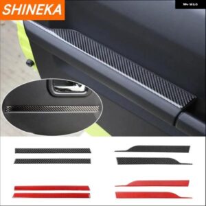 ソフト カーボン 車内ドア アームレスト 装飾 トリム ステッカー SUI JIMNY 2019 - 22 アクセサリー