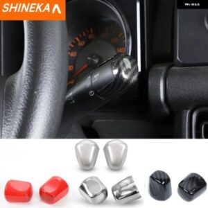 カー スタイリング SUI JIMNY 2007-2022 ワイパー レバー ウィンカー コントロール 装飾 カバー トリム リング フレーム アクセサリー