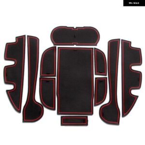 ゲートスロット パッド インテリア ドア パッド /カップ トヨタ カムリ アクセサリー 2012 - 15 滑り止めマット 赤/青/白マット