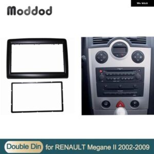 ダブルDINフェイシア RENAULT MEGANE II 2002-2009 カー オーディオ フェイシア ステレオ ダッシュキット 取り付けフェイス パネル ダッシュボード フレーム
