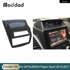 2014年式 三菱 パジェロ スポーツ トライトン L200 ラジオ DVD ステレオ パネル 2DIN ダッシュ マウント 取り付け トリム キット フェイス フレーム