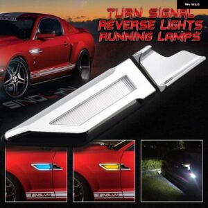 SINOLYN LEDフェンダーマーカーリバースサイドライトDRLウィンカーランプ ランニングライト カーライト 汎用 キット カーアクセサリーチューニング