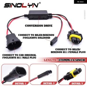 ハイロービーム 制御 ワイヤー BI LED フォグランプ レンズ /バイ キセノン フォグレンズ 簡単接続配線 ハーネス カーアクセサリー 12V