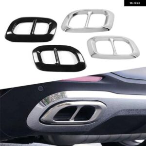 2個 車用マフラー パイプ チップ テール パイプ カバー メルセデス ベンツ GLC GLE GLS X253 W167 2020 2021 2022 装飾 トリム