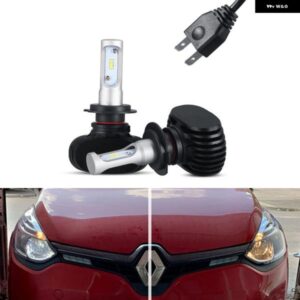 2X CANBUS 6000K ホワイト 8000LM H7 LEDライト LED ヘッドライト ロービーム ルノー クリオ IV BH/KH 2013 - 19-