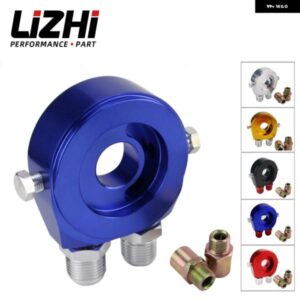 LIZHI RACING - 汎用 アルミ AN10 サンドイッチオイル アダプター フィルター クーラープレートキット 3/4-16 UNF M20 X 1.5 フィッティング付き LZ6721