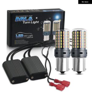 2個 1156 BA15S P21W BAU15S PY21W 3156 T20 7440 W21W CANBUS LED 電球 3014 120SMD デュアルカラーウィンカーライト フラッシュなし