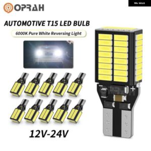 OPRAH 10個 シグナルランプ W16W LED T15 921 912 電球 超高輝度 4014 54SMD LED CANバス オートバックアップリザーブライト テールランプ ホワイト