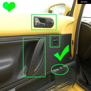 VW フォルクスワーゲン ビートル 2003-2010 カーボン スタイル サイドドア インテリア ボタン ハンドル ボウル アームレスト ハンドレール カバー トリム カ