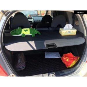 ホンダ ジャズ 2002-2018 シャトル 2015-2022 ブラック リトラクタブル リアブート トランク ラゲッジ セキュリティシールド カーゴカバー