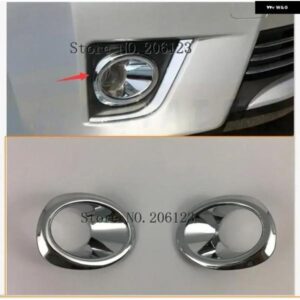 オートクロームアクセサリー フロント フォグランプ カバー ランプ ベゼル トリム トヨタ カローラ2014 - 16 ABSクローム