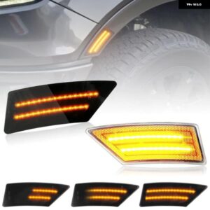 フォード レンジャー トレモア XL XLT ラリアット 2019-2022 クリアスモークレンズ フロント LED サイドマーカーランプ アンバー サイドフェンダーライト