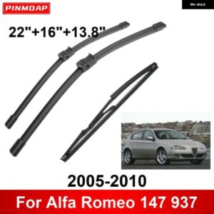 3PCS カー ワイパー アルファロメオ 147 937 2005-2010 フロントリア ワイパー ブレード ブラシ 自動車アクセサリー 2005 2006 2007 2008