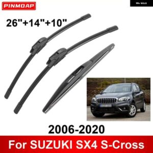 3PCS カー ワイパー スズキ SX4 S-CROSS 2006-2020 フロントリア ワイパー ブレード ブラシ 自動車アクセサリー 2006 2007 2008