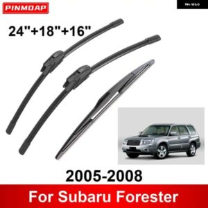 3PCS カー ワイパー スバル フォレスター 2005-2008 フロントリア ワイパー ブレード ブラシ 自動車アクセサリー 2005 2006 2007 2008