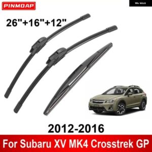 3PCS カー ワイパー スバル XV MK4 クロストレック GP 2012-2016 フロントリア ワイパー ブレード ブラシ 自動車アクセサリー 2012 2013 2014