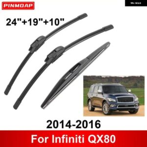 3PCS 車 ワイパー インフィニティ QX80 2014-2016 フロントリア ワイパー ブレード ブラシ 自動車アクセサリー 2014 2015 2016