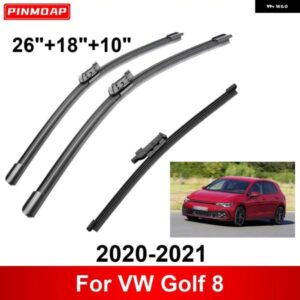 3PCS カー ワイパー VW ゴルフ 8 2020-2021 フロントリア ワイパー ブレードブラシ 自動車アクセサリー 2020 2021