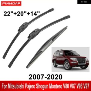 3PCS カー ワイパー 三菱 パジェロ ショーグン モンテロ 2007-2020 フロントリア ワイパー ブレード ブラシ 自動車アクセサリー 2007 2008