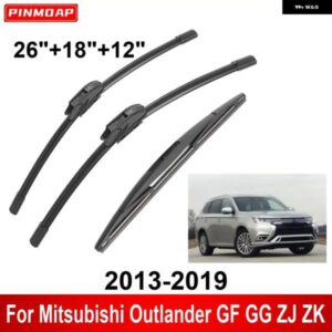 3PCS カー ワイパー 三菱 アウトランダー GF GG ZJ ZK 2013-2019 フロントリア ワイパー ブレード ブラシ 自動車アクセサリー 2013 2014