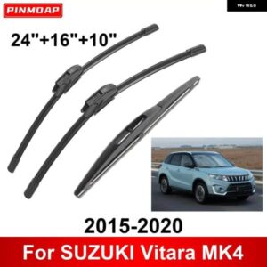 3PCS カー ワイパー スズキ VITARA MK4 2015-2020 フロントリア ワイパー ブレード ブラシ 自動車アクセサリー 2015 - 18