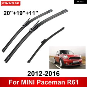 3PCS カー ワイパー MINI PACEMAN R61 2012-2016 フロントリア ワイパー ブレードブラシ 自動車アクセサリー 2012 2013 2014