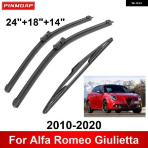 3PCS カー ワイパー アルファロメオ ジュリエッタ 2010-2020 フロントリア ワイパー ブレード ブラシ 自動車アクセサリー 2010 - 13