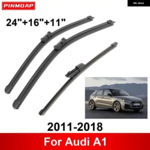 3PCS 車 ワイパー アウディ A1 2011-2018 フロント リア ワイパー ブレード ブラシ 自動車アクセサリー 2011 - 18