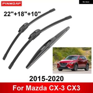 3PCS カー ワイパー マツダ CX-3 CX3 2015-2020 フロントリア ワイパー ブレード ブラシ 自動車アクセサリー 2015 - 18