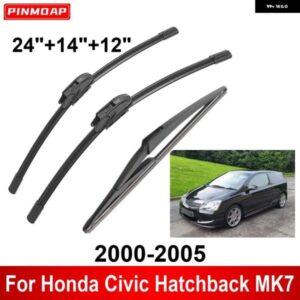 3PCS カー ワイパー ホンダ シビック ハッチバック MK7 2000-2005 フロントリア ワイパー ブレード ブラシ 自動車アクセサリー 2000 2001