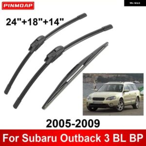 3PCS カー ワイパー スバル アウトバック 3 BL BP 2005-2009 フロントリア ワイパー ブレード ブラシ 自動車アクセサリー 2005 - 09