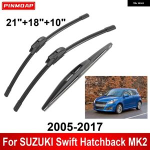 3PCS カー ワイパー スズキ スイフト ハッチバック MK2 2005-2017 フロントリア ワイパー ブレード ブラシ 自動車アクセサリー 2005
