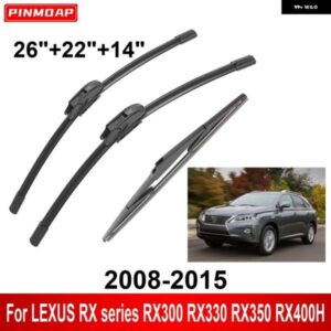 3PCS カー ワイパー LEXUS RXシリーズ RX300 RX330 RX350 RX400H 2008-2015 フロントリア ワイパー ブレード ブラシ 自動車アクセサリー