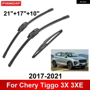 3PCS カー ワイパー CHERY TIGGO 3X 3XE 2017-2021 フロントリア ワイパー ブレード ブラシ 自動車アクセサリー 2017 - 21