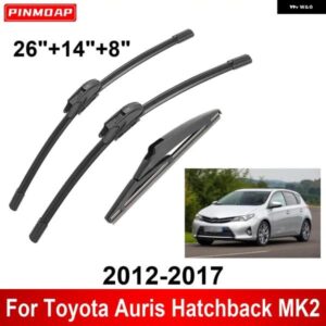 3PCS カー ワイパー トヨタ オーリス ハッチバック MK2 2012-2017 フロントリア ワイパー ブレード ブラシ 自動車アクセサリー