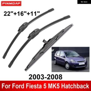 3PCS カー ワイパー フォード フィエスタ 5 MK5 ハッチバック 2003-2008 フロントリア ワイパー ブレード ブラシ 自動車アクセサリー 2003 2004 2005