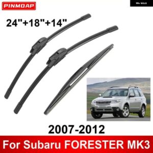 3PCS カー ワイパー スバル フォレスター MK3 2007-2012 フロントリア ワイパー ブレード ブラシ 自動車アクセサリー 2007 2008 2009